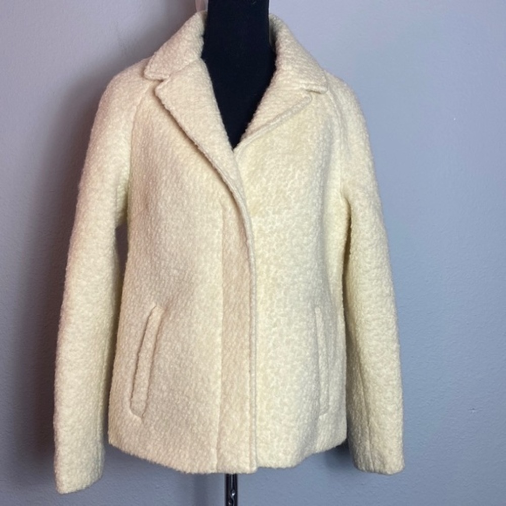 Lands’ End Cream Wool Jacket
